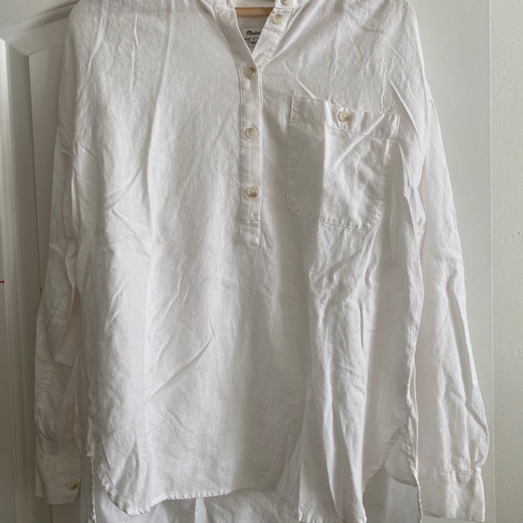 Madewell Linen-Blend Novella Popover Tunic Top - Picture 5 of 5